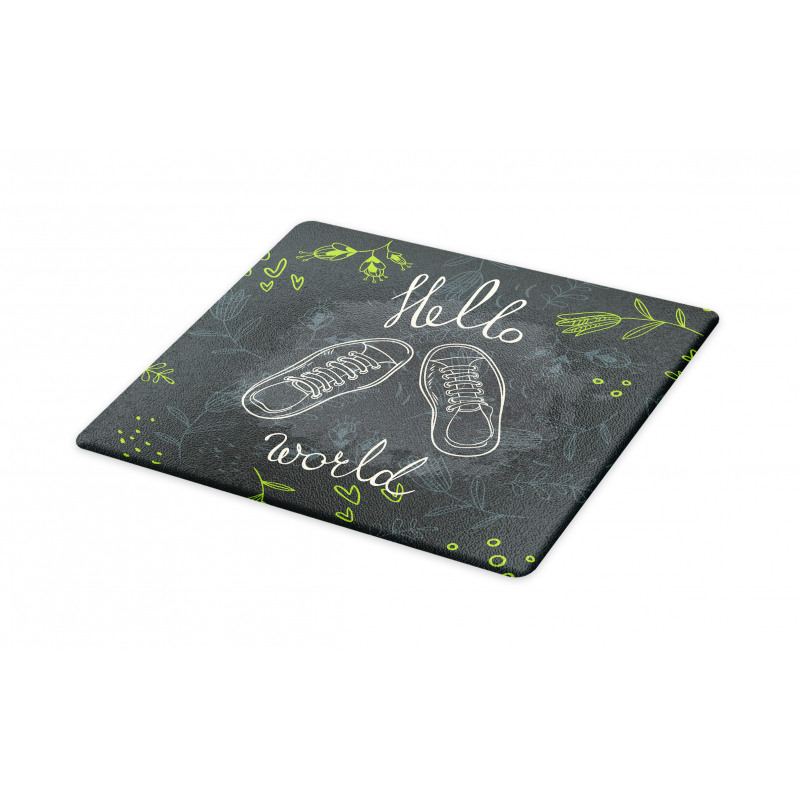 Hello World Sport Shoe Flora Cutting Board