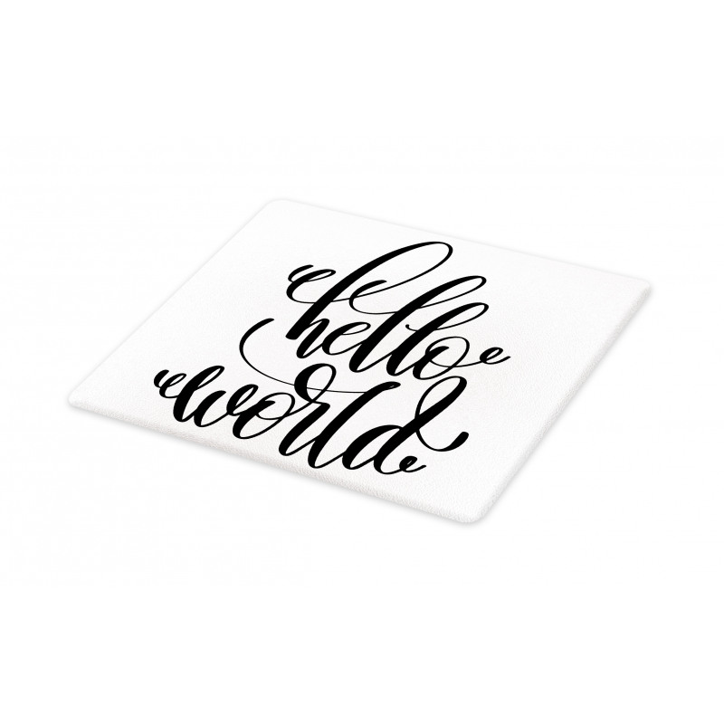 Hand Written Hello World Art Cutting Board