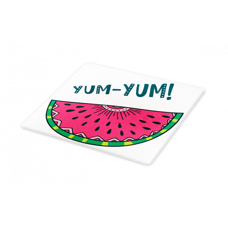 Tasty Watermelon Slice Yum Yum Cutting Board