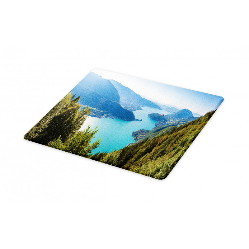 Aerial Annecy Lake Pine Cutting Board