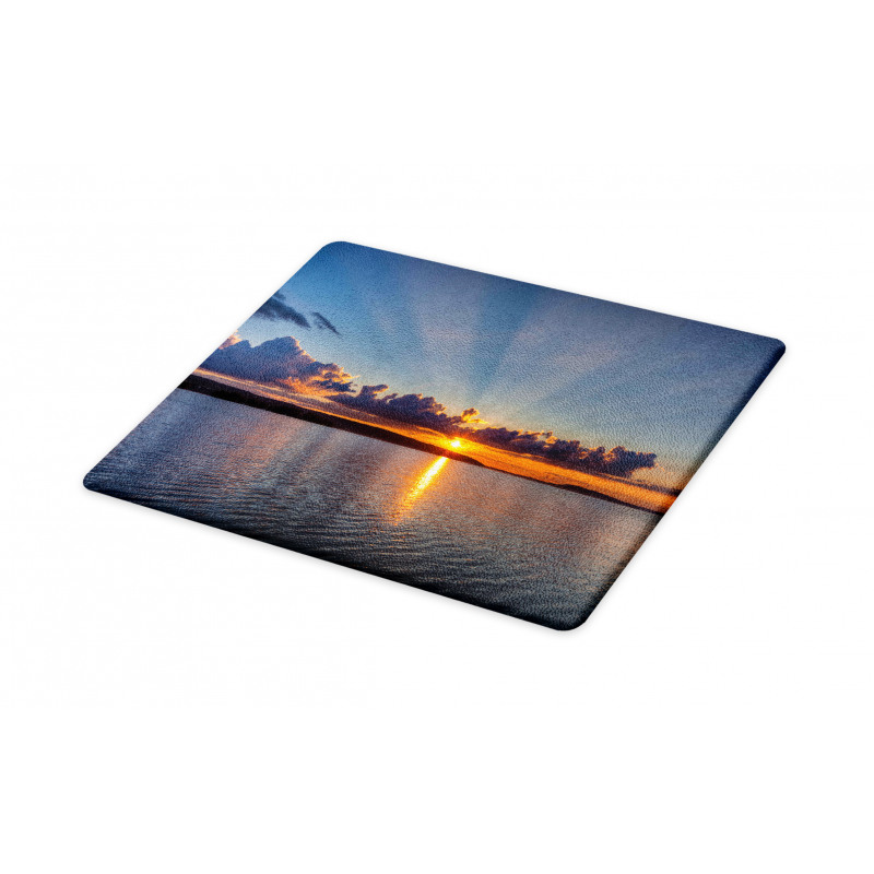 Sunset over Lake Horizon Cutting Board