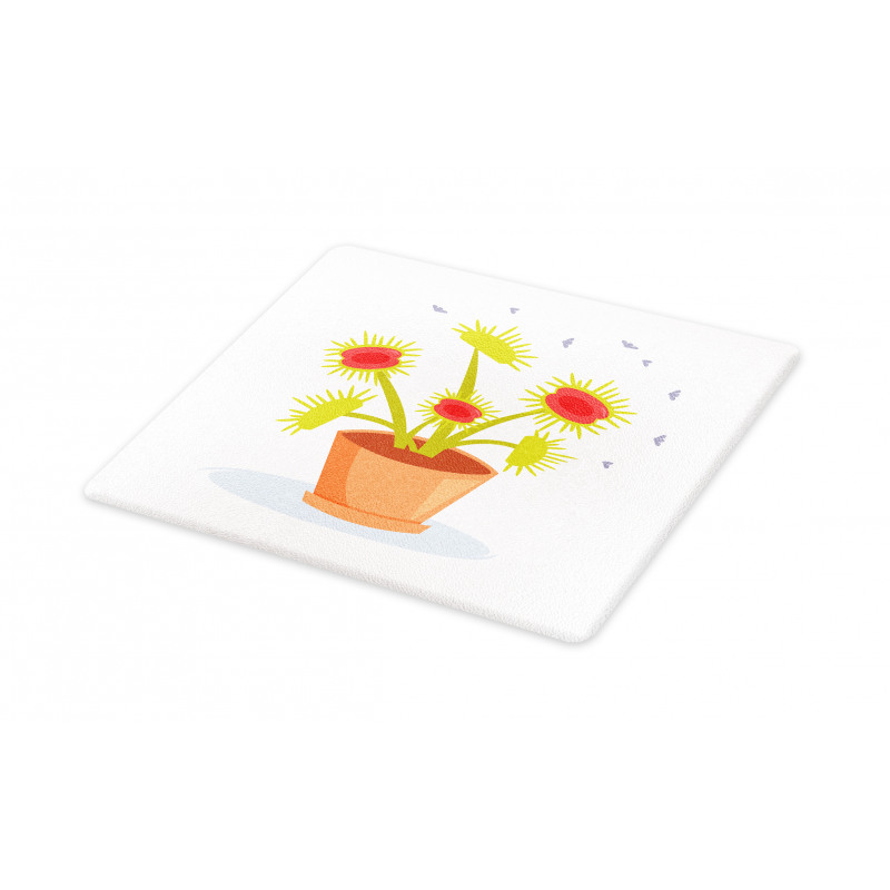 Plant and Fly Silhouettes Cutting Board