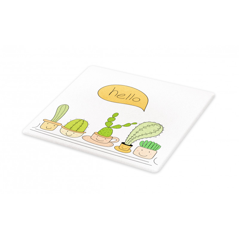 Home Plants in Smiling Pots Cutting Board