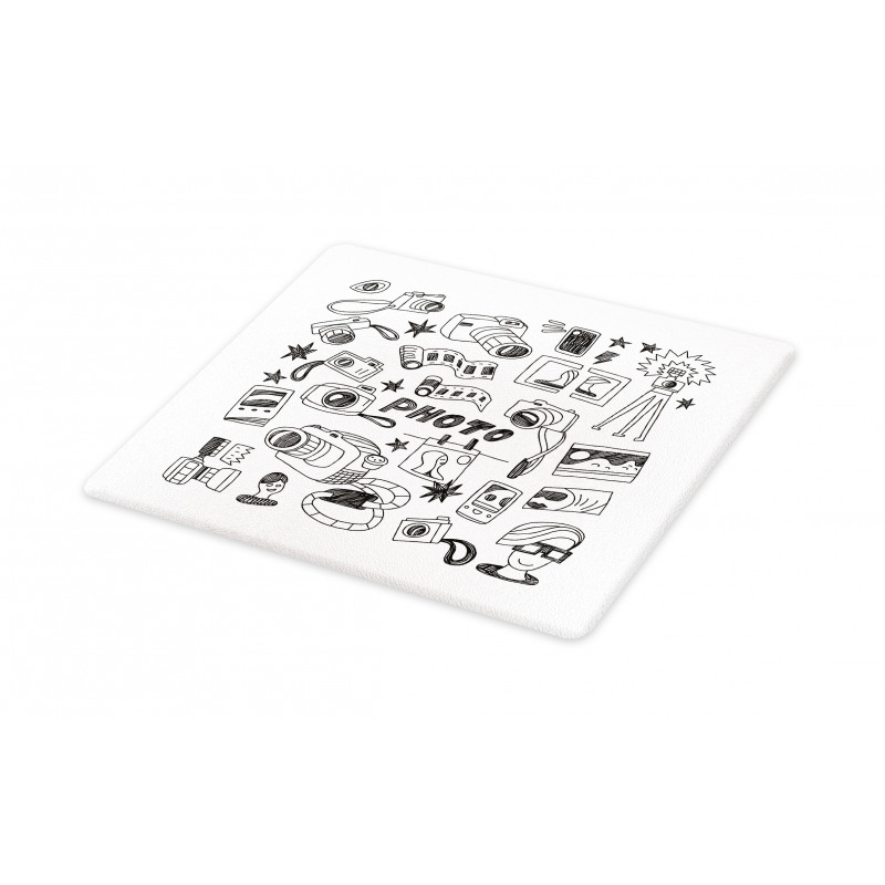 Doodle Camera Film Poeple Cutting Board