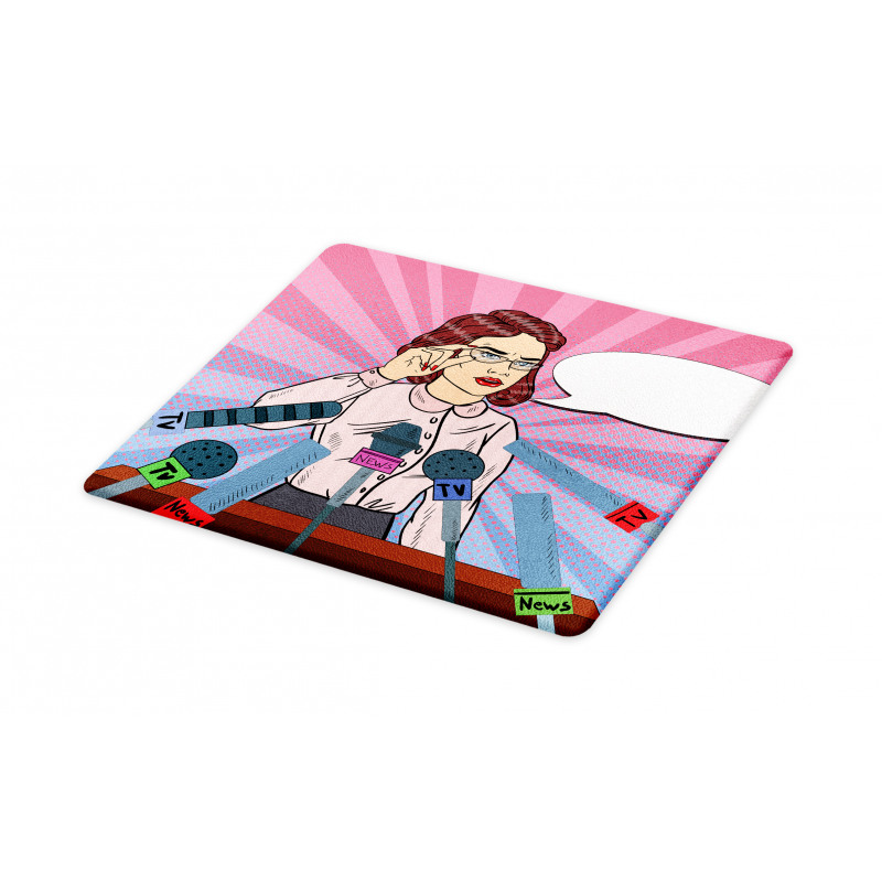 Politician Woman Press Cutting Board