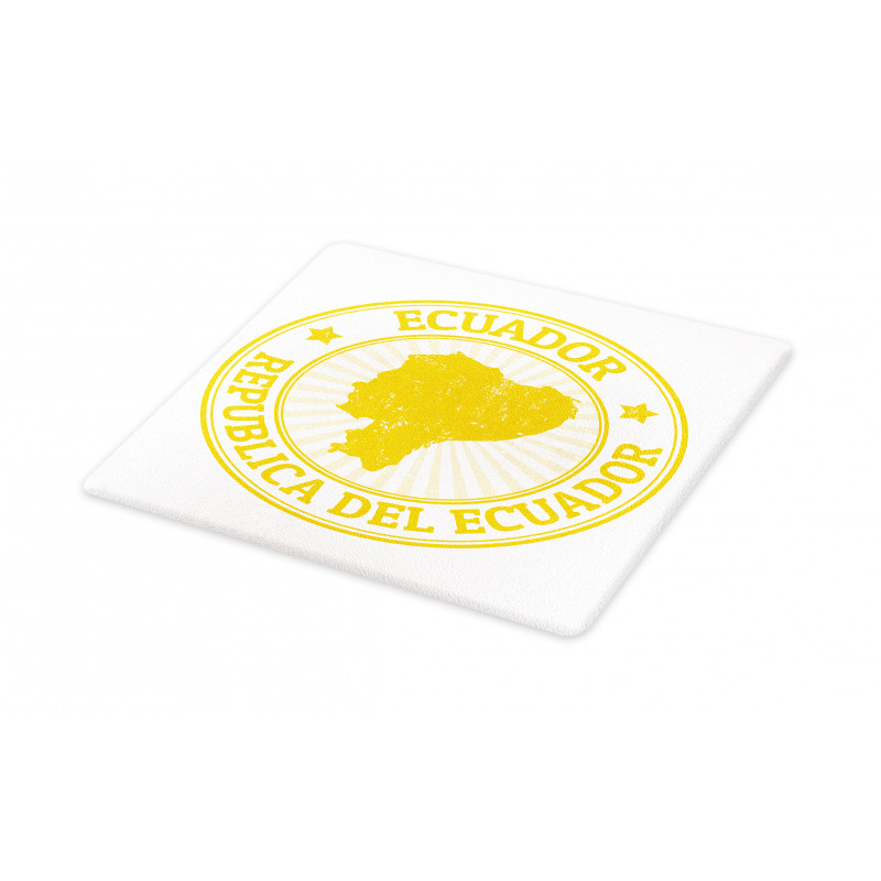 Retro Republica Del Ecuador Cutting Board