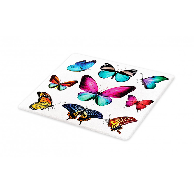 Vibrant Butterflies Set Cutting Board