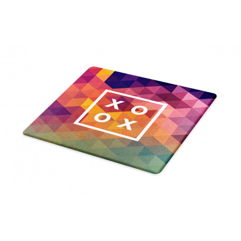 Colorful Geometric Kiss Square Cutting Board