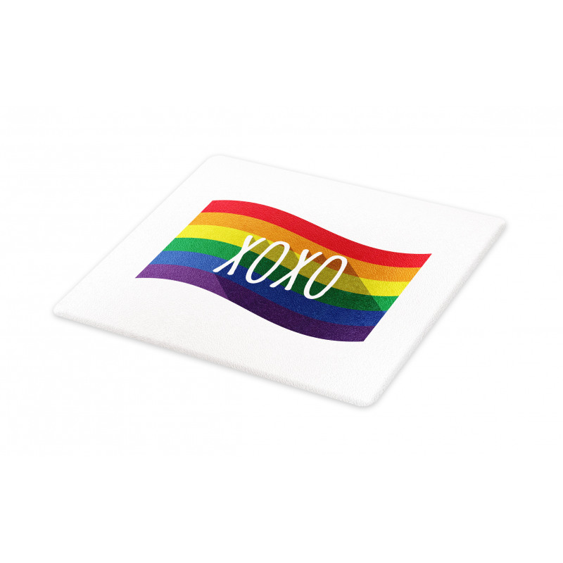 Waving Rainbow Flag Acronym Cutting Board