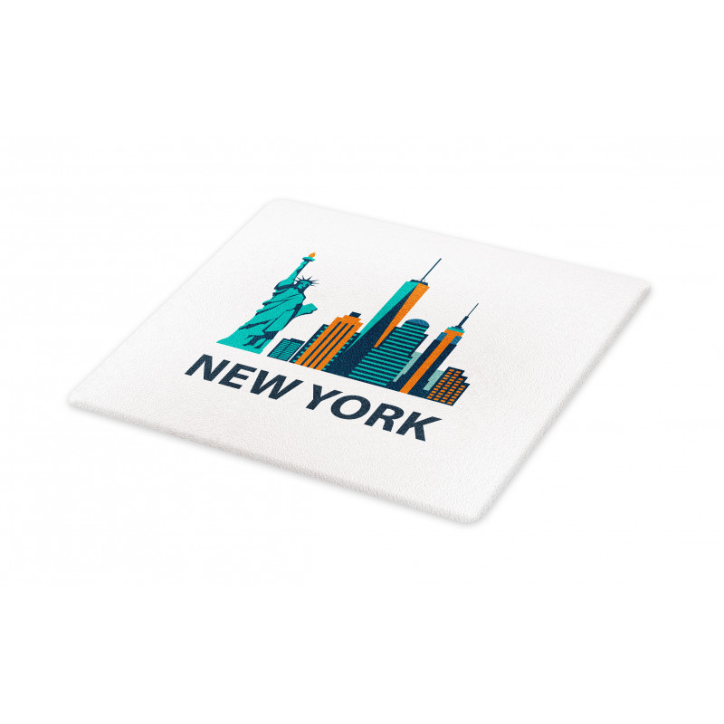 Simple New York Text Landmarks Cutting Board