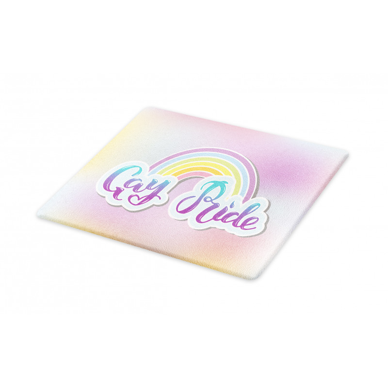 Gay Pride Clouds and Rainbow Cutting Board