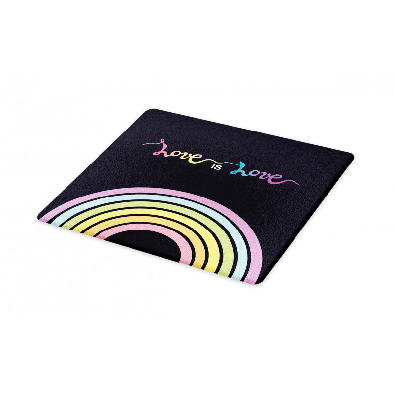 Love is Love Rainbow Lines Cutting Board