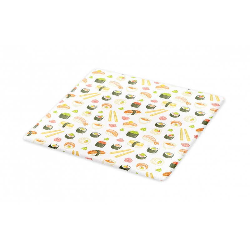 Japanese Cuisine Cartoon Art Cutting Board