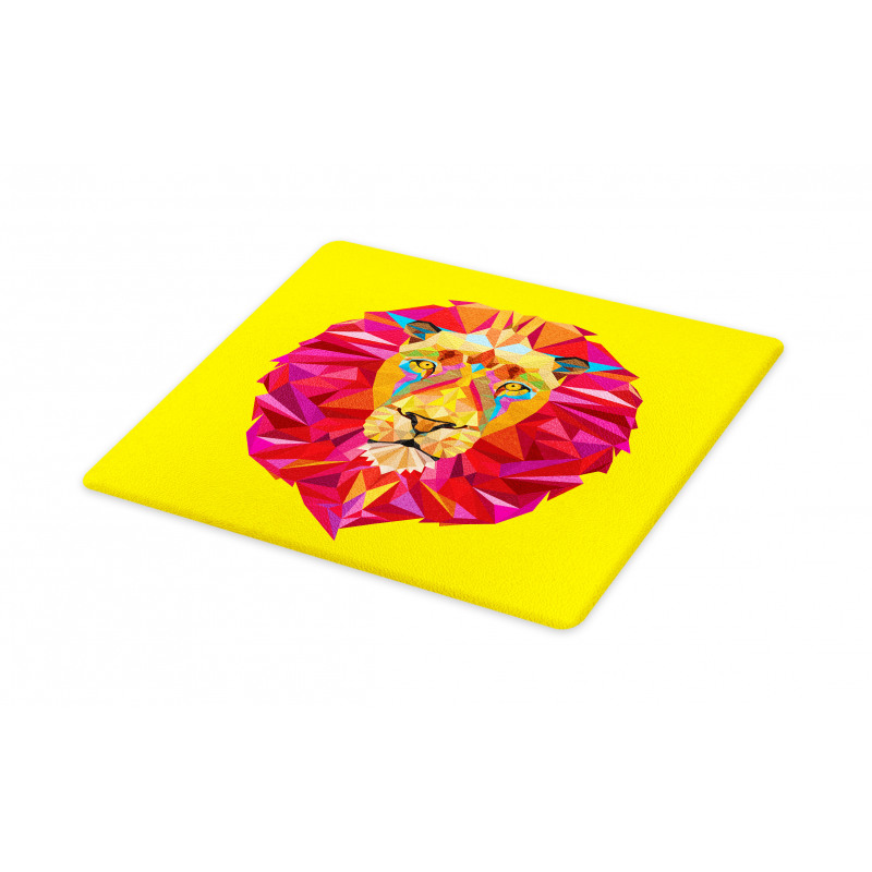 Geometric Lion Face Cutting Board