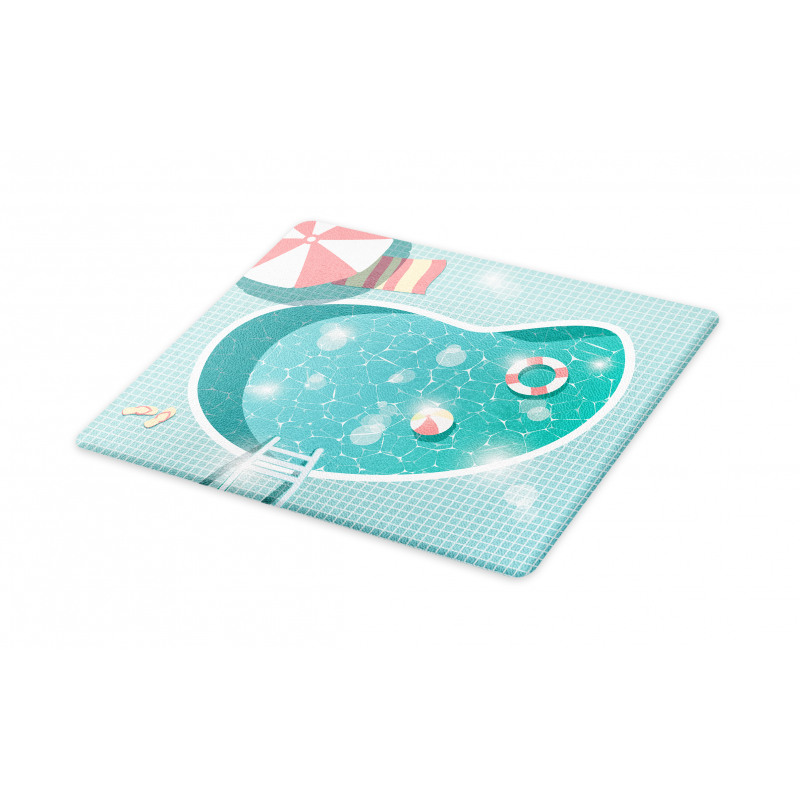 Aerial Poolside Image Cutting Board