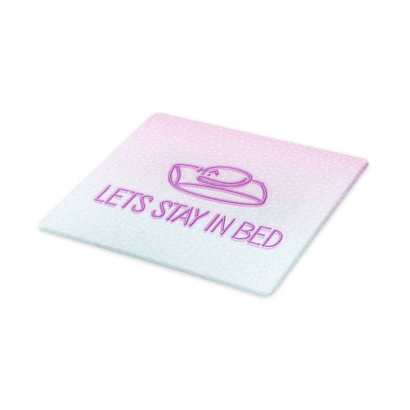 Lets Stay in Bed Dot Ombre Cutting Board