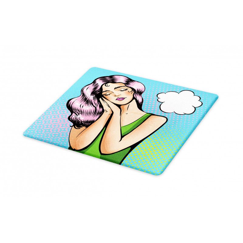 Girl Sleeping Retro Pop Art Cutting Board