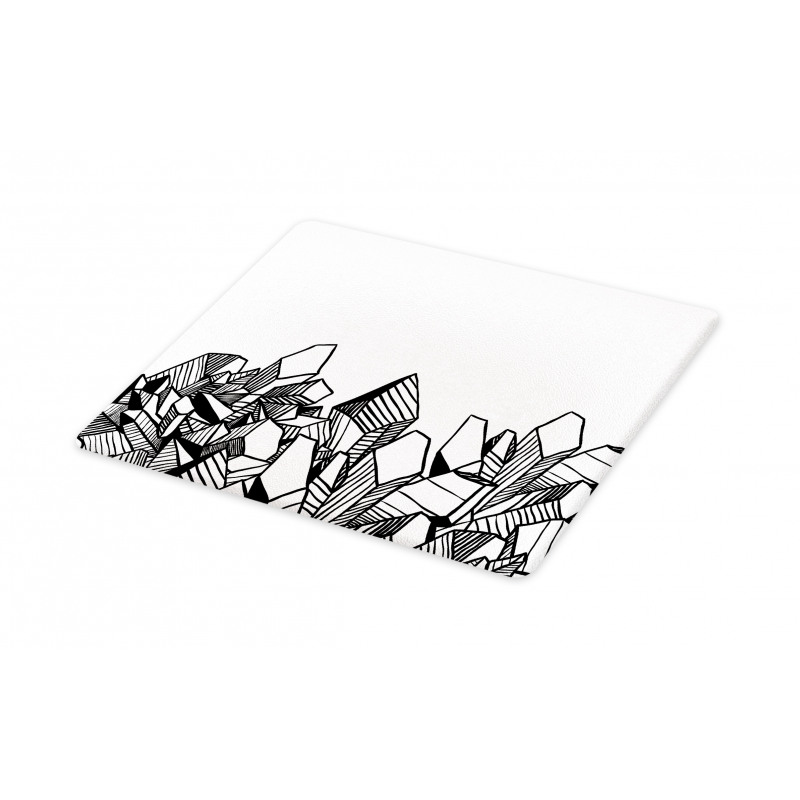 Hatched Crystals Drawing Cutting Board