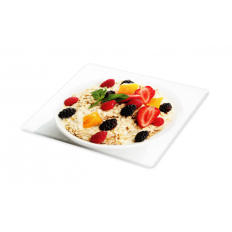 Fresh Fruits and Porridge Cutting Board