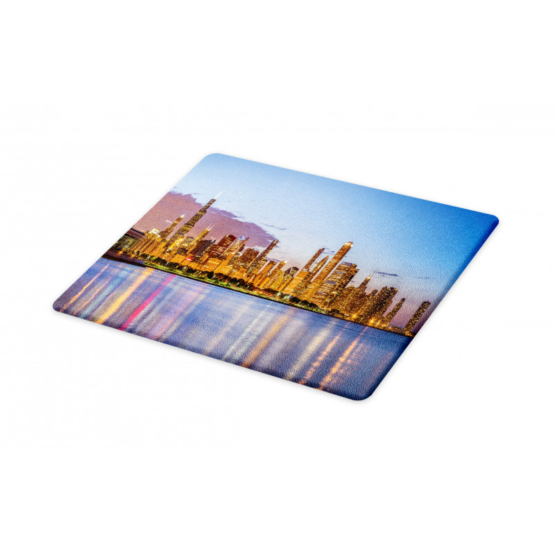 Night Panorama Skyline Cutting Board