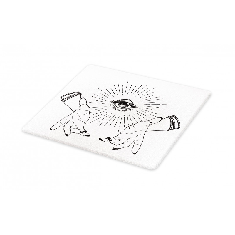 Mystical Themed Sketch Eye Cutting Board