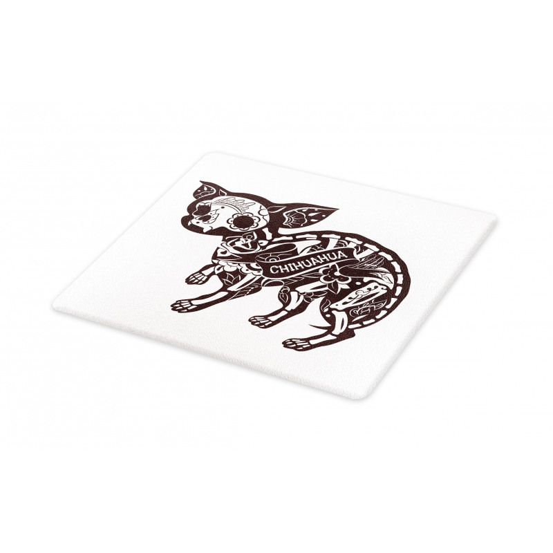 Floral Skeleton Cutting Board