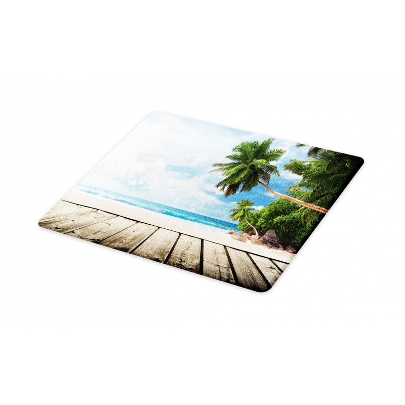 Sandy Tropic Ocean Beach Pier Cutting Board