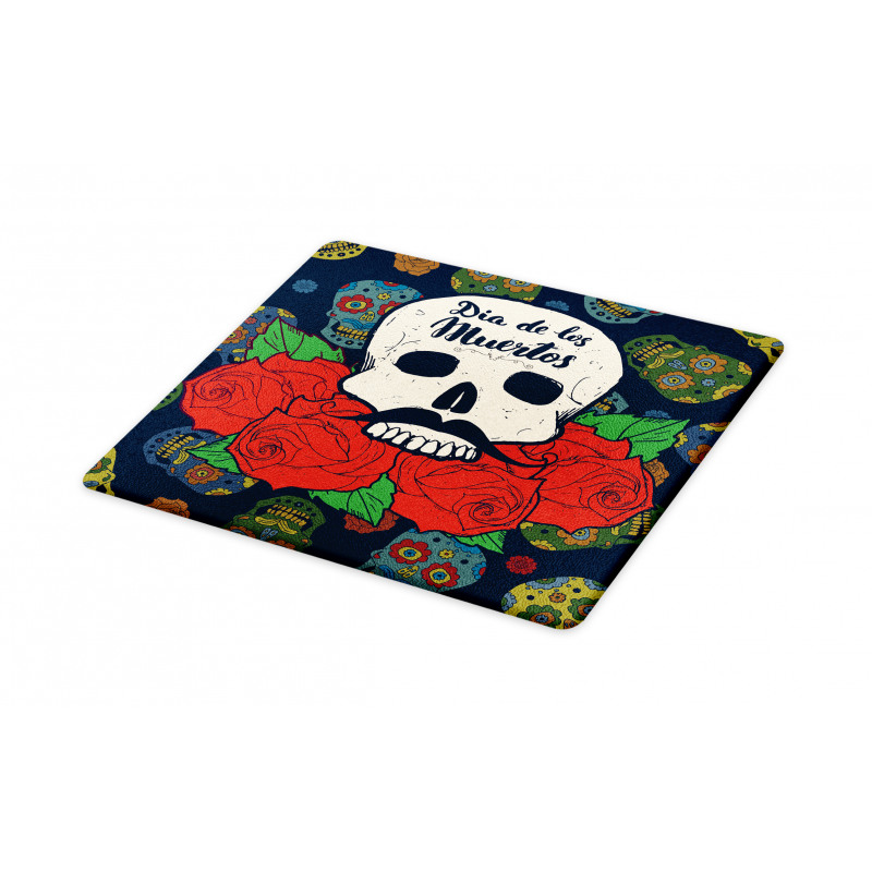 Skull with Roses Cutting Board