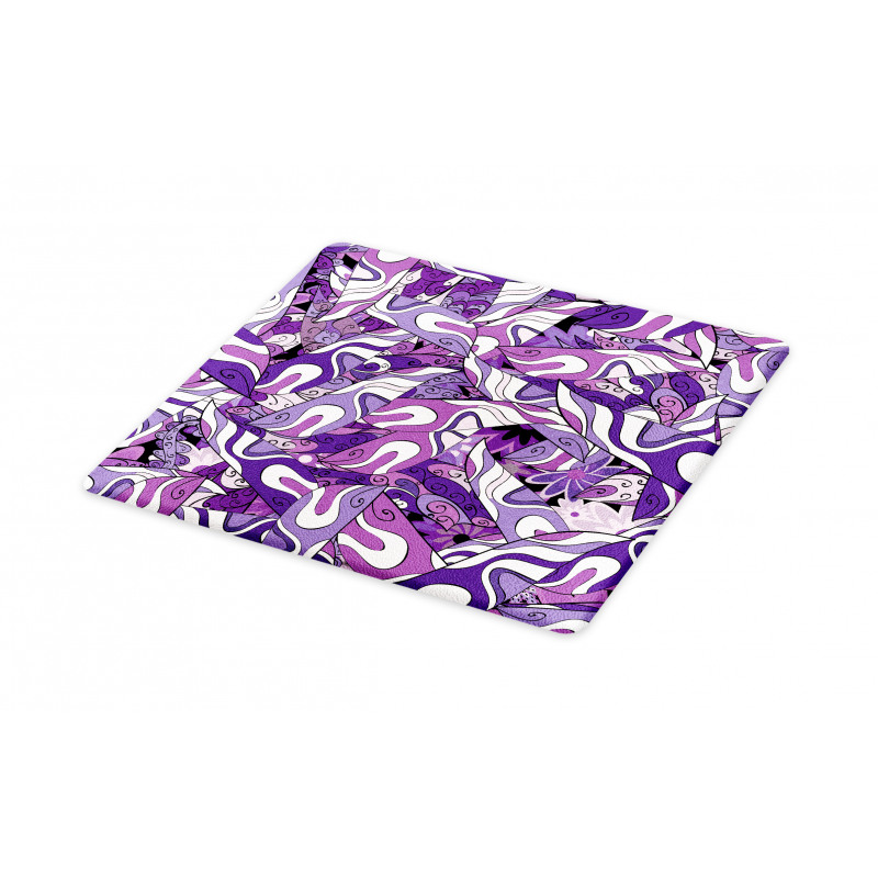 Lilac Strokes Motifs Cutting Board