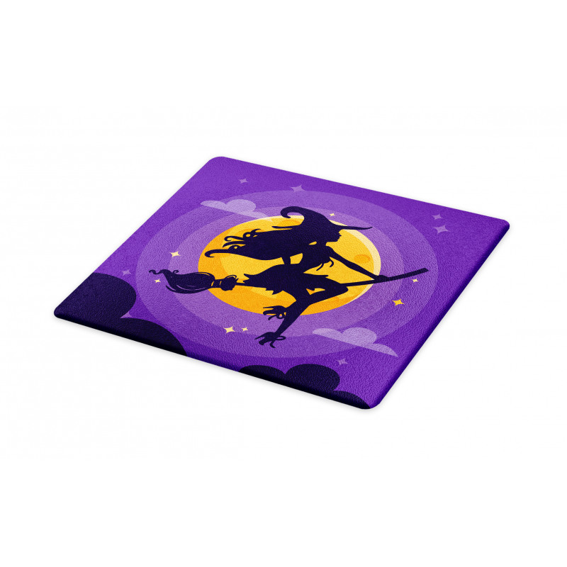 Witch Broom Silhouette Cutting Board