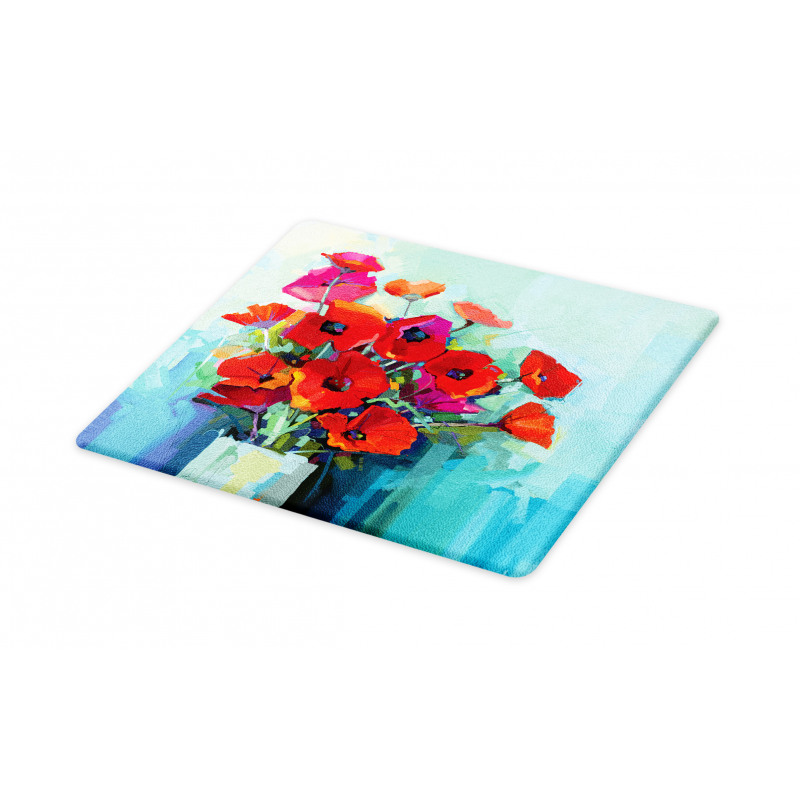 Poppy Flowers in Vase Cutting Board