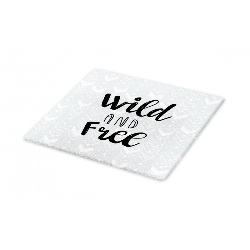 Wild and Free Typography Cutting Board