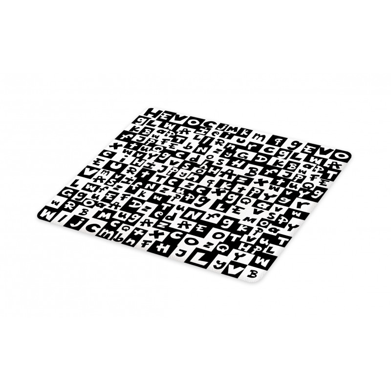 Funky Irregular Letters Cutting Board