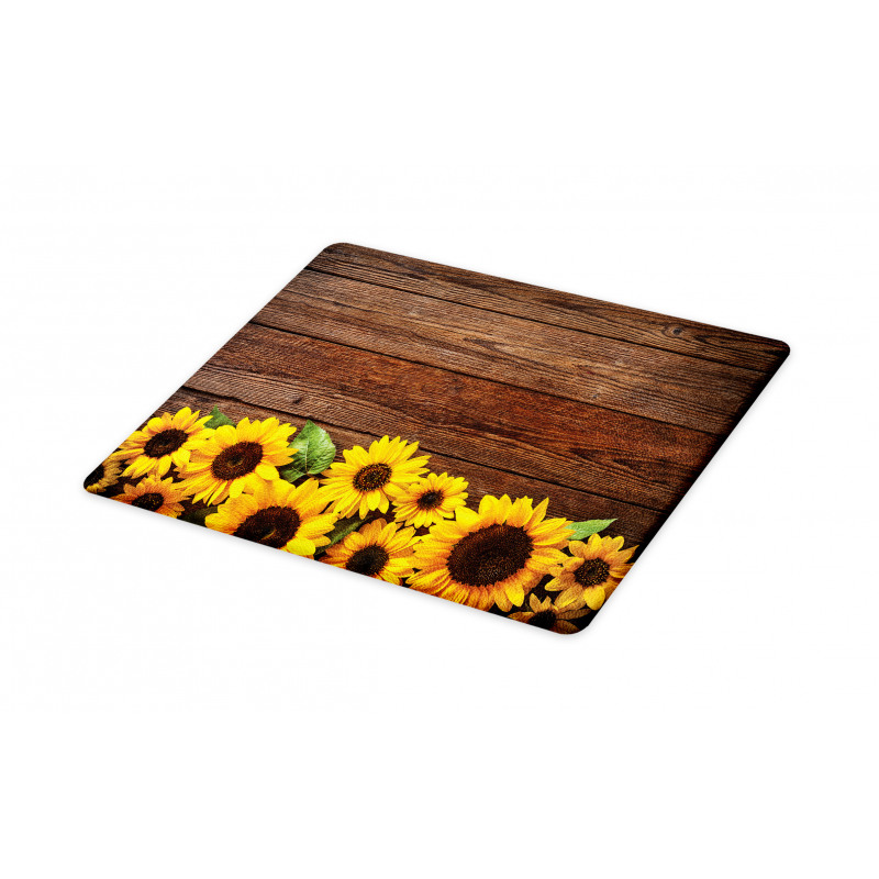 Autumn Sunflower Motif Cutting Board