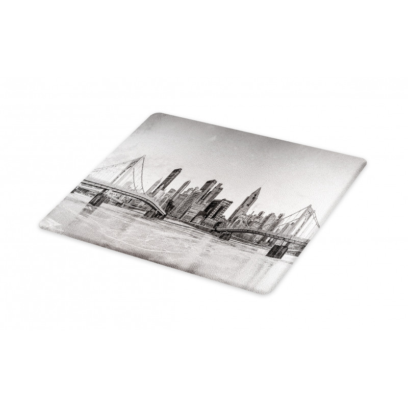 Panoramic Greyscale Cutting Board