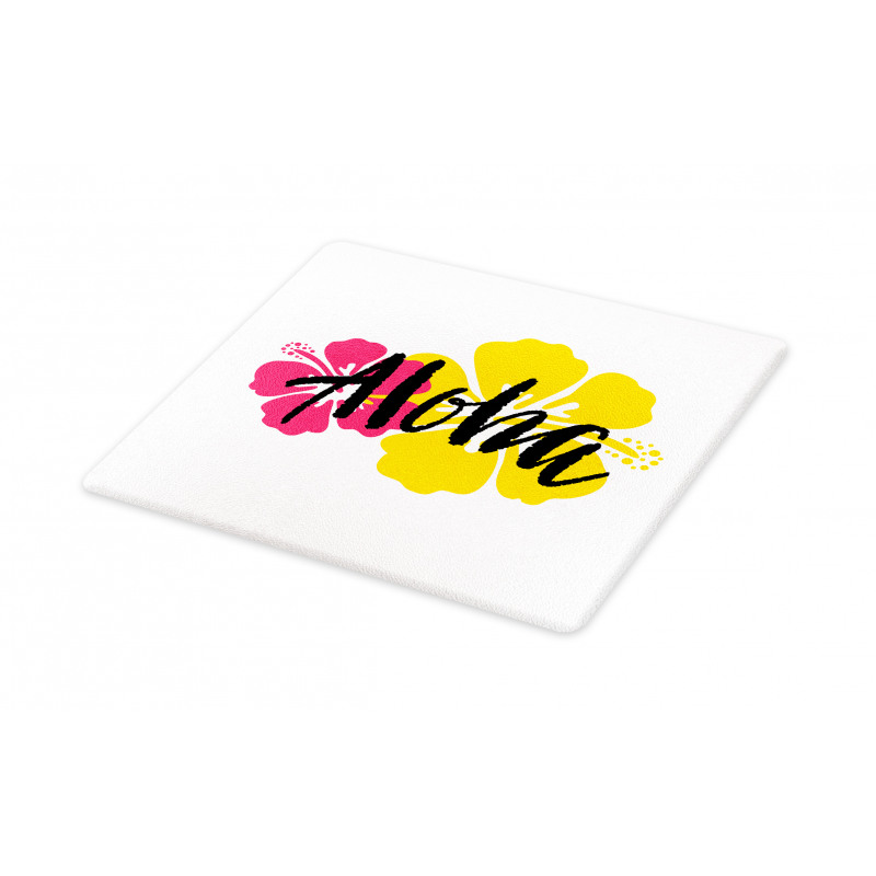 Brush Stroke Effect Hibiscus Cutting Board