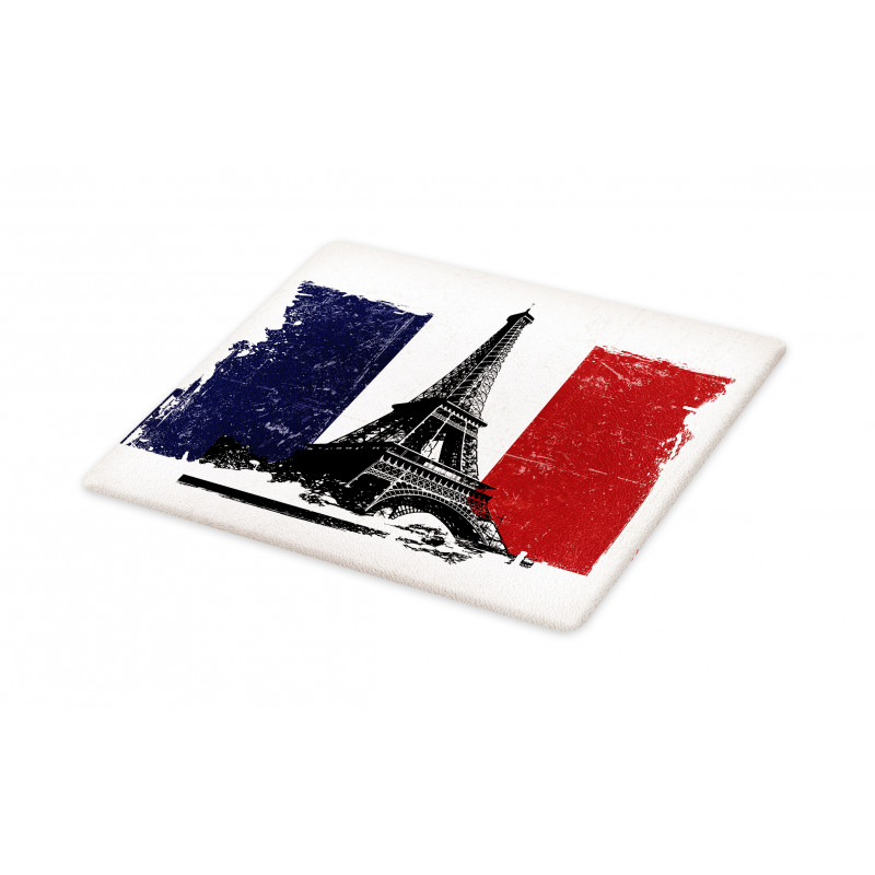 Grunge Flag Eiffel Tower Cutting Board