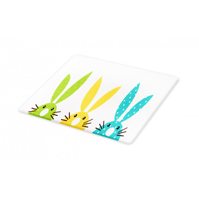 Colorful Half Face Rabbit Cutting Board