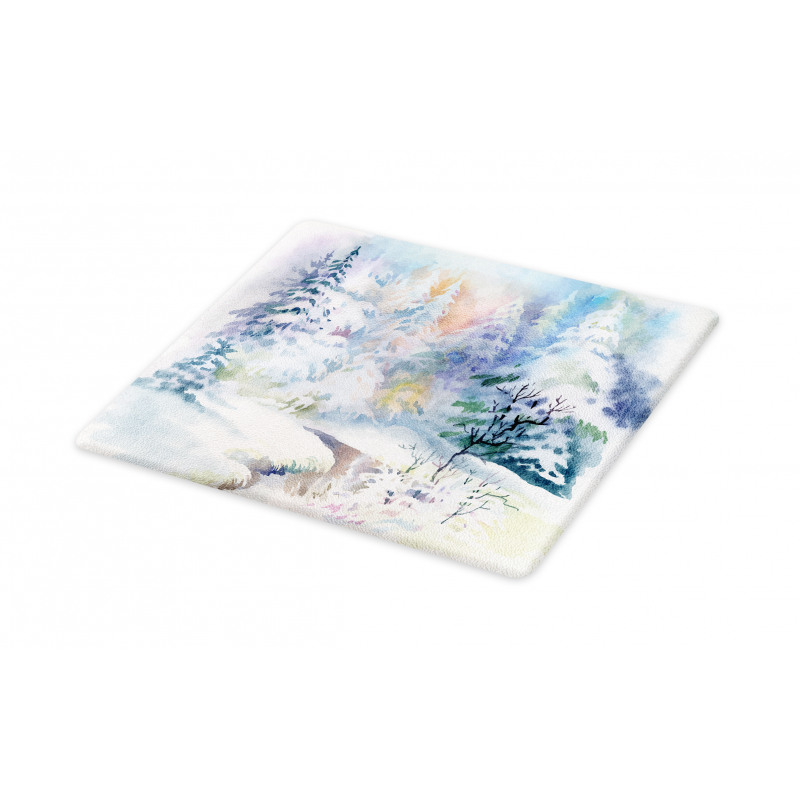 Watercolor Painting Blurred Cutting Board