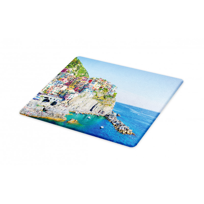 Colorful Coastal Village Cutting Board