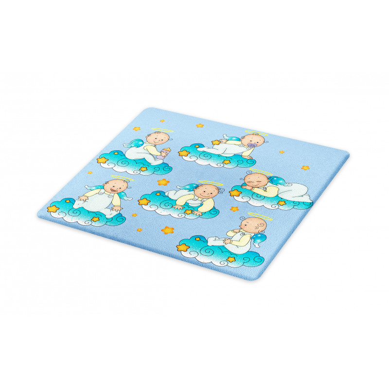 Babies on Clouds in Cartoon Cutting Board