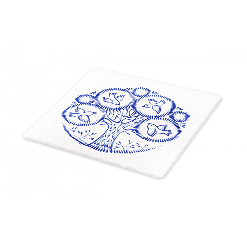 Birds in Botany Circles Cutting Board