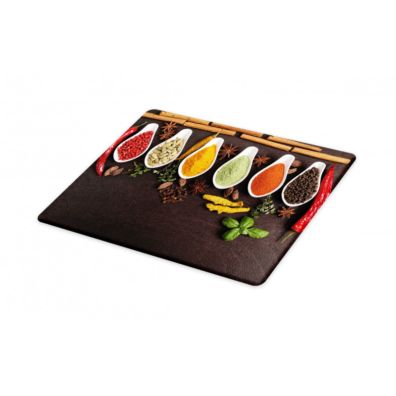 Folk Food Top View of Tastes Cutting Board