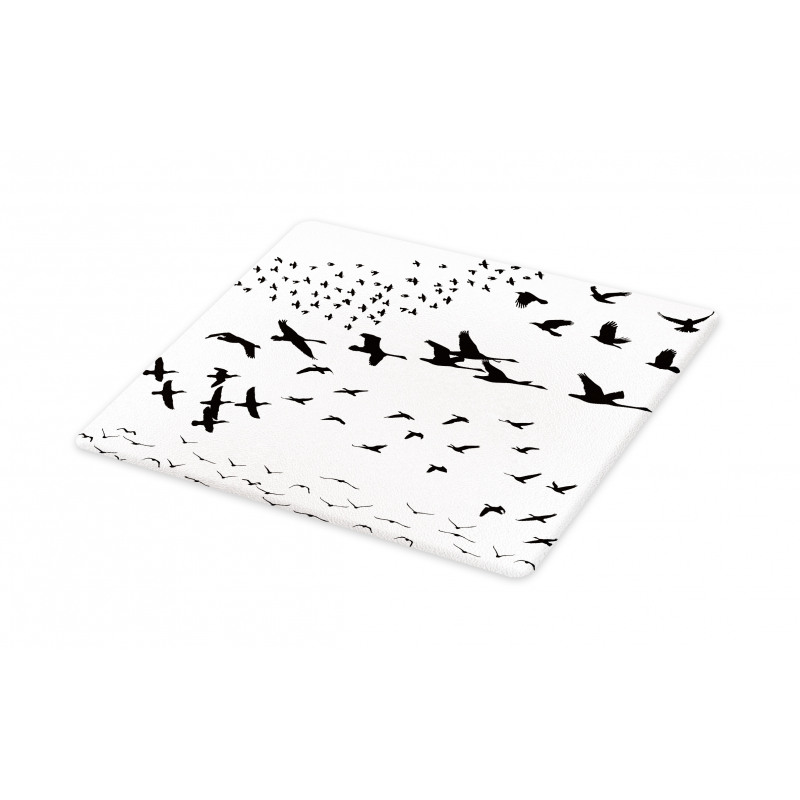 Monochrome Flying Birds Cutting Board