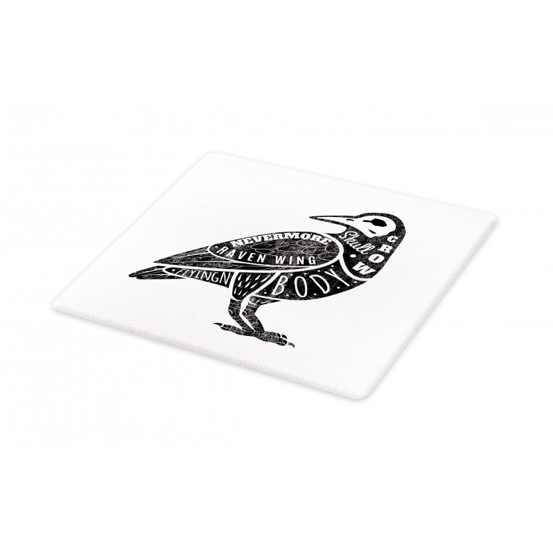 Gothic Bird Font Pattern Cutting Board