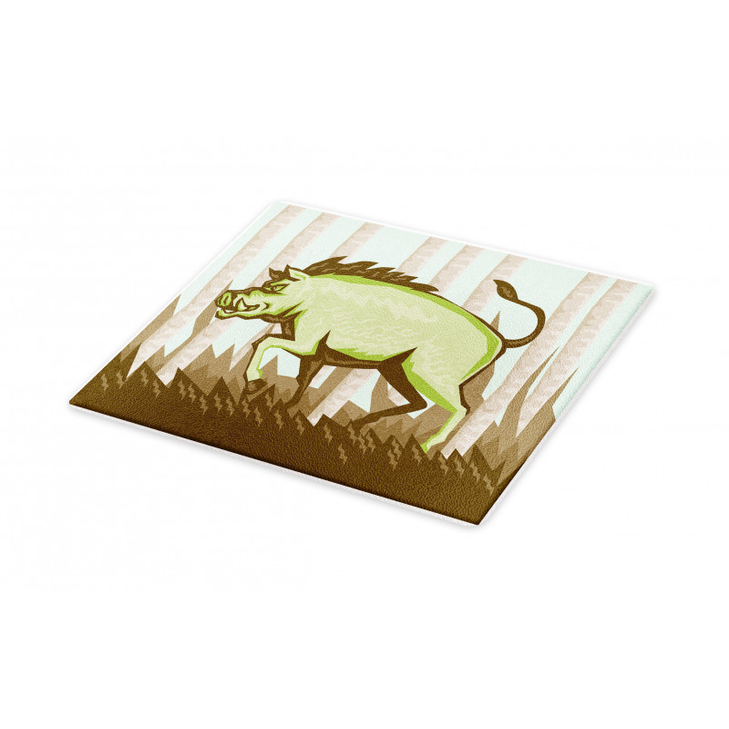 Vintage Pig Boar in Woods Cutting Board