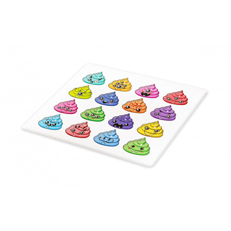 Happy Colorful Kawaii Cutting Board