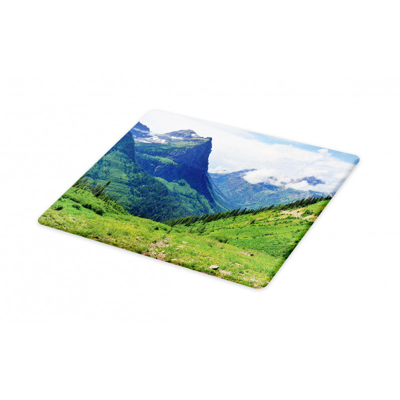 Summer Cloudy Peaks and Grass Cutting Board