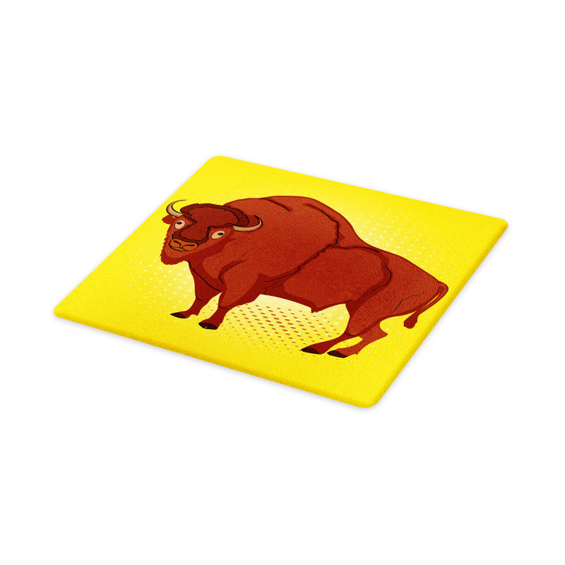 Comic Book Drawn Bison Cutting Board