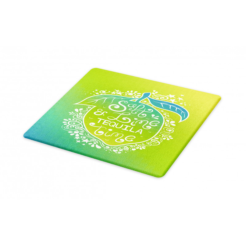 Vibrant Ombre Text on Lemon Cutting Board